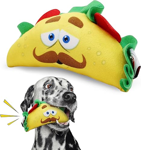 SPOT Fun Food Taco 54421 - Juguete de peluche suave de 6 pulgadas, multicolor, razas pequeñas