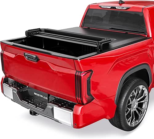 MOSTPLUS Quad Fold Soft Truck Bed Tonneau Cover Compatible with