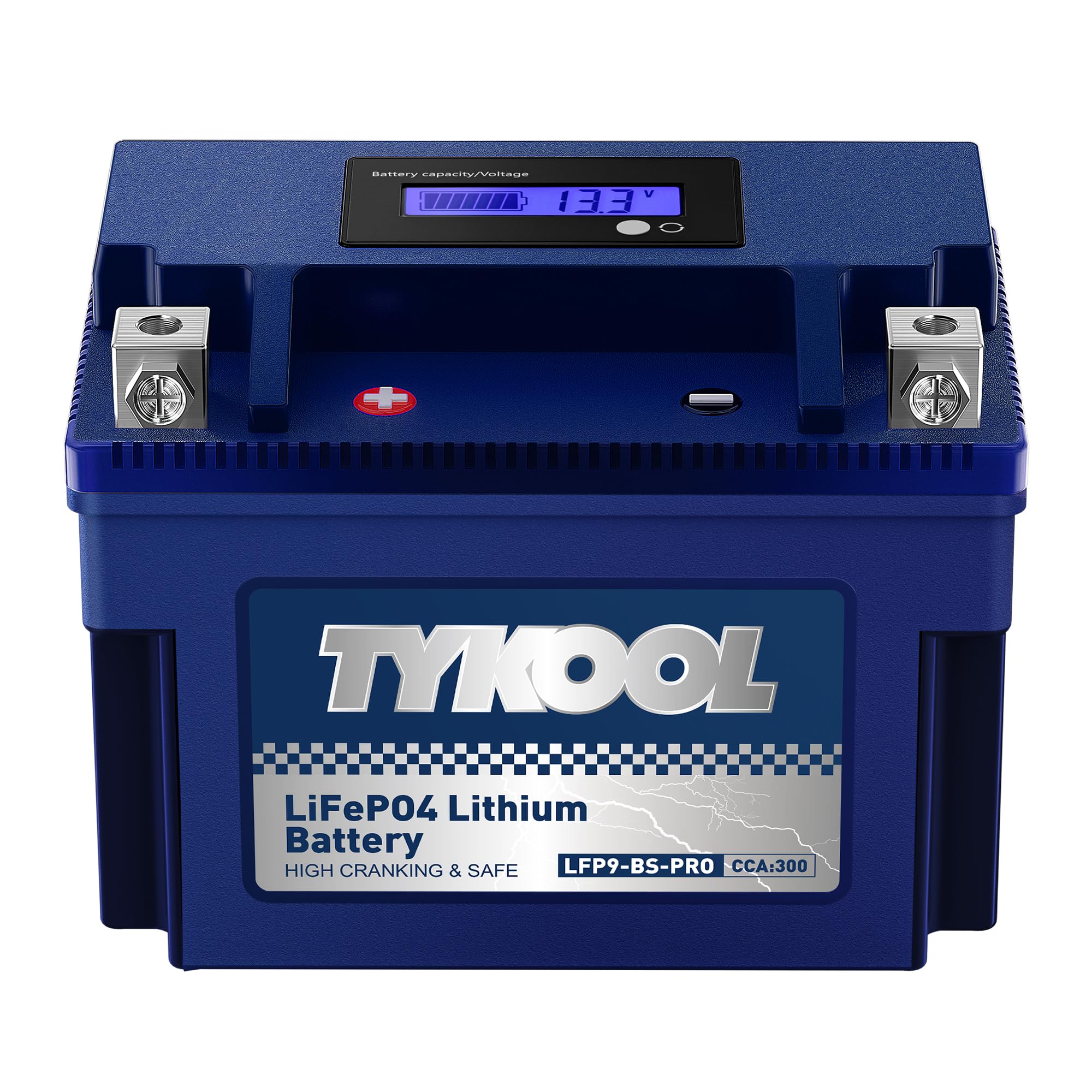 TYKOOL YTX9-BS-PRO,3X Cranking Amps,5X Life, Lithium LiFePO4 Motorcycle Battery,300 CCA,Powersports Battery,Fits for ATV,UTV,Scooter,Riding Lawn Mower,Honda eu3000is,400ex,Predator Generator