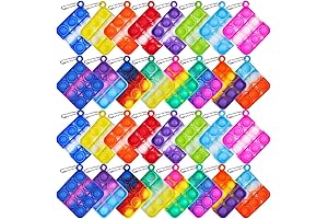 12-Pack Mini Pop It Keychain Fidget Toys: Ultimate Stress Relief and Sensory Stimulation