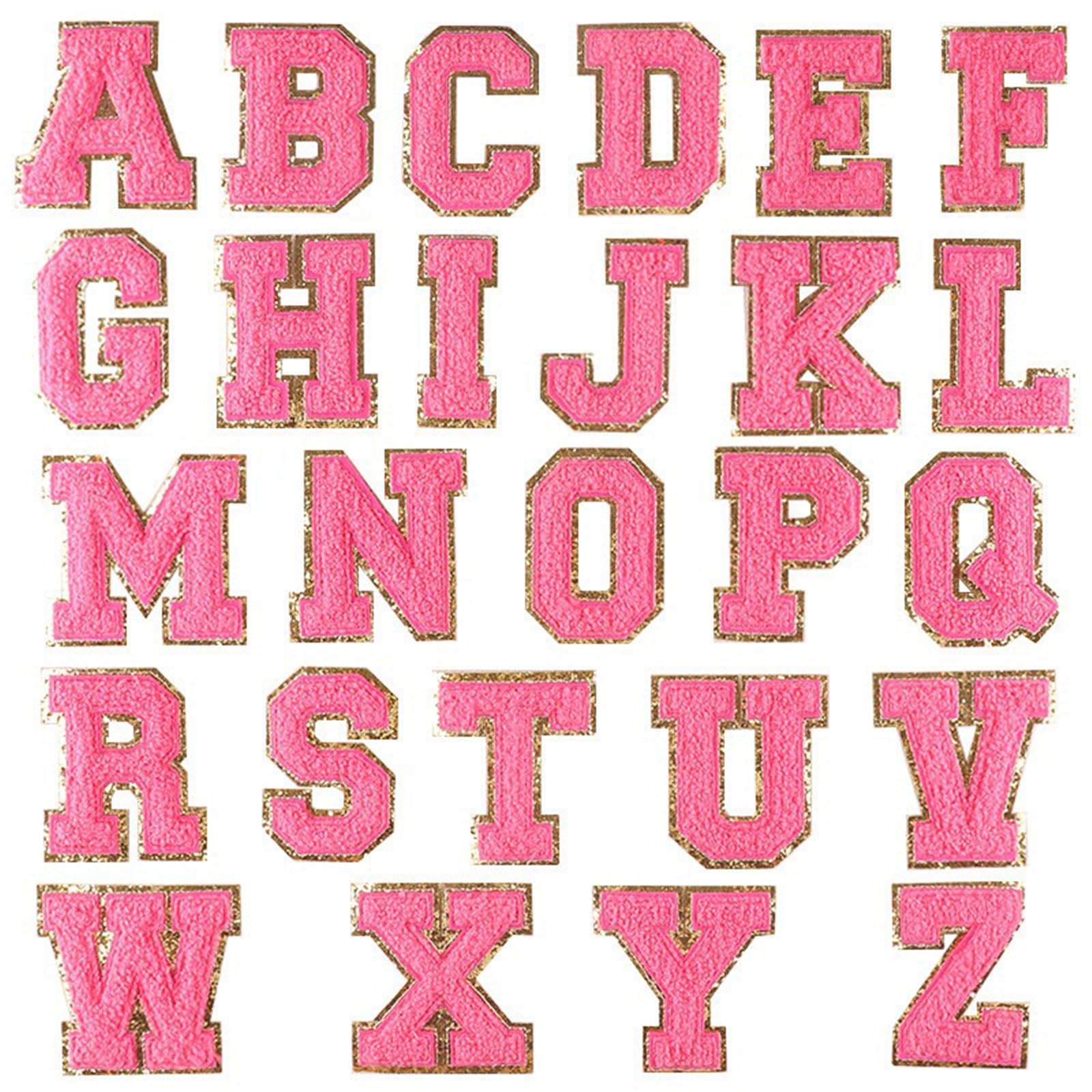 Jazuaiao 26Pieces Letter Sew on Patches Embroidered Applique Sew on Clothing Patches for Clothes Bag Tshirt Backpacks Hat Embroidered Iron on Letters