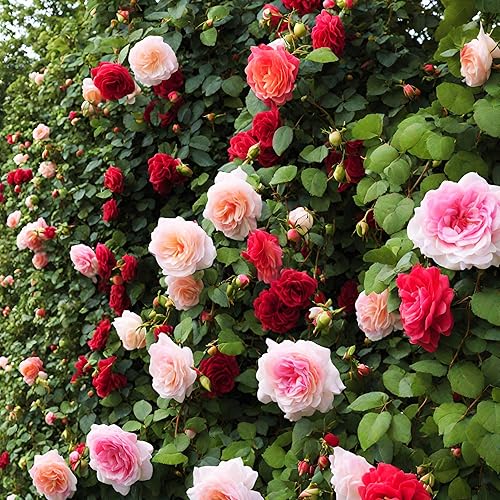 Miniatura 4 de Más de 100 semillas de rosas 16 variedades de reliquia roja rosa amarilla para arbustos perennes coloridos