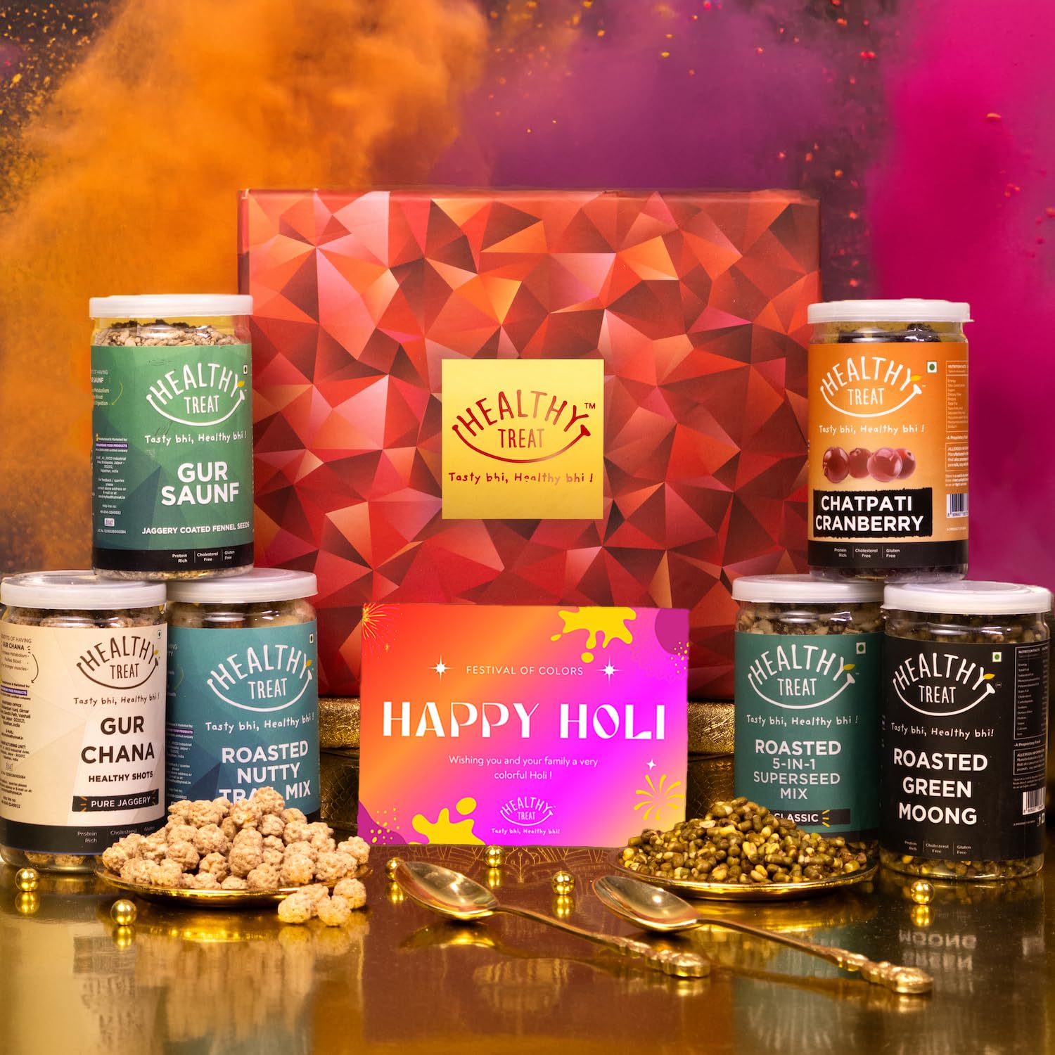 Healthy Treat Assorted Treat Gift Hamper | Healthy Snacks Gift Box | Festival Gifting | Birthday, Anniversary Gift Hampers | Wedding Gift | Gifts For Family and Friends | Healthy Gourmet Hamper