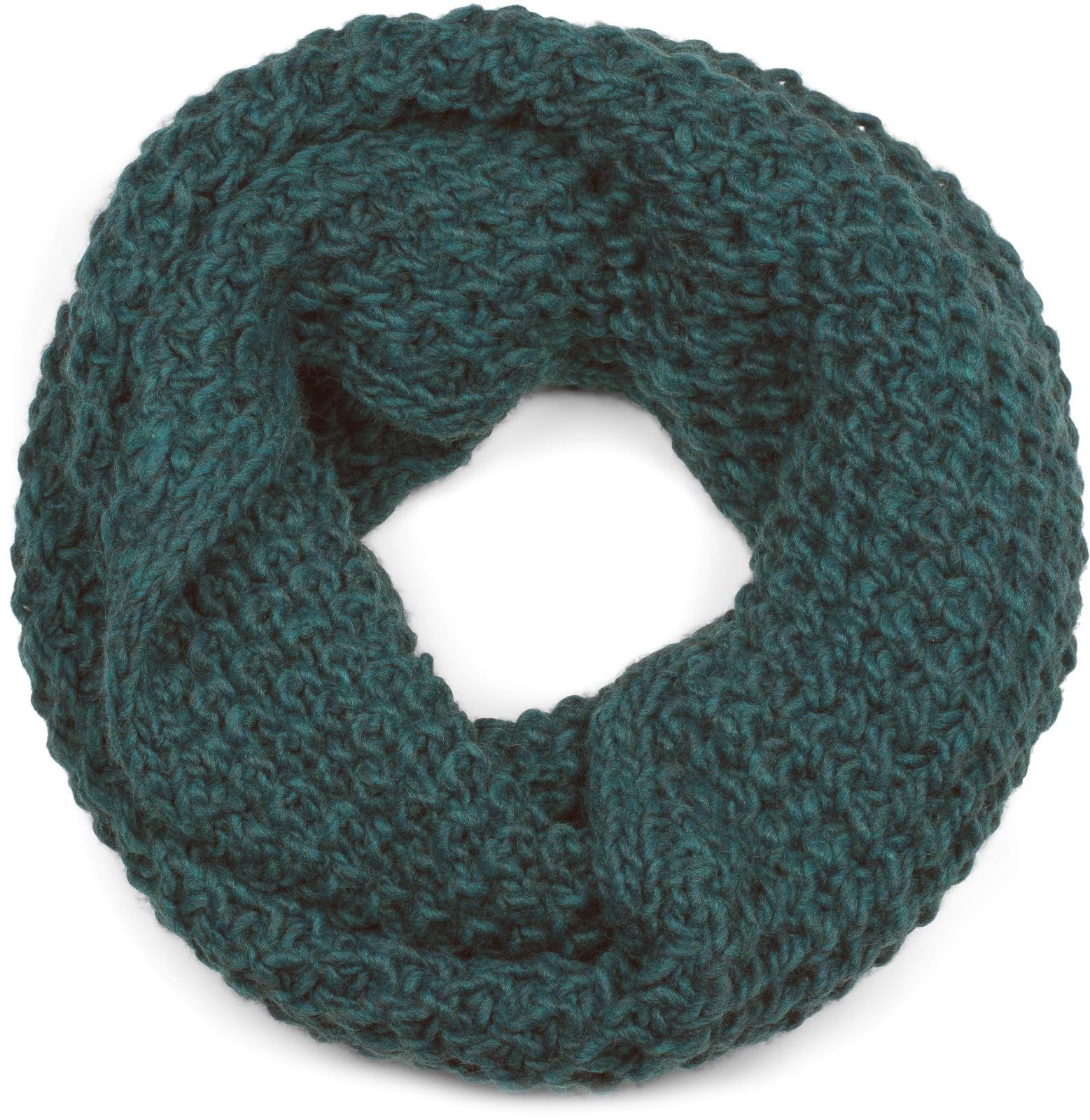 styleBREAKER Knit Loop Scarf & Snood - Winter Unisex Scarf, Rough Knit Pattern, Petrol