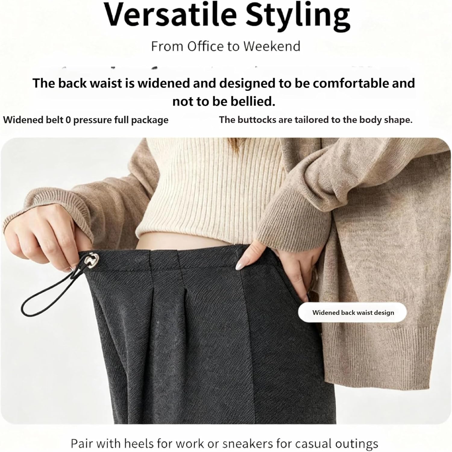 Stylish Maternity Pants Over Belly Pregnancy Wide Leg Lounge Wear Stretch Comfort with Pockets