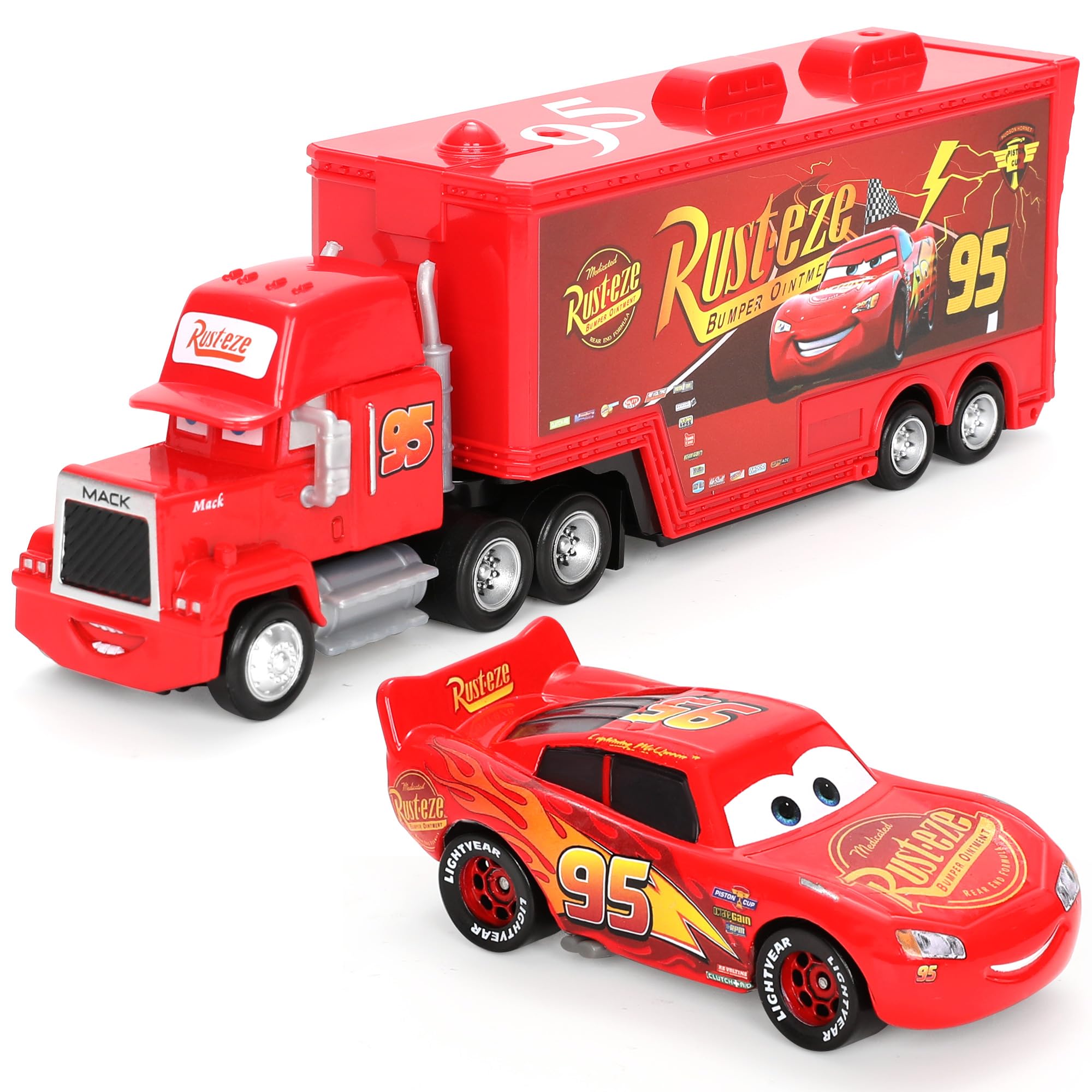 Cars Toy Diecast Toy Car - Movie Themed Racers Toy Truck & Mini Car Figures Metal Toy Car Vehicles Collectible Cars for Kids Birthday Party Supplies Gifts