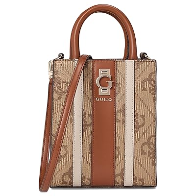 GUESS Erenia Mini Tote Tote Handbags Latte Logo, Polyurethane