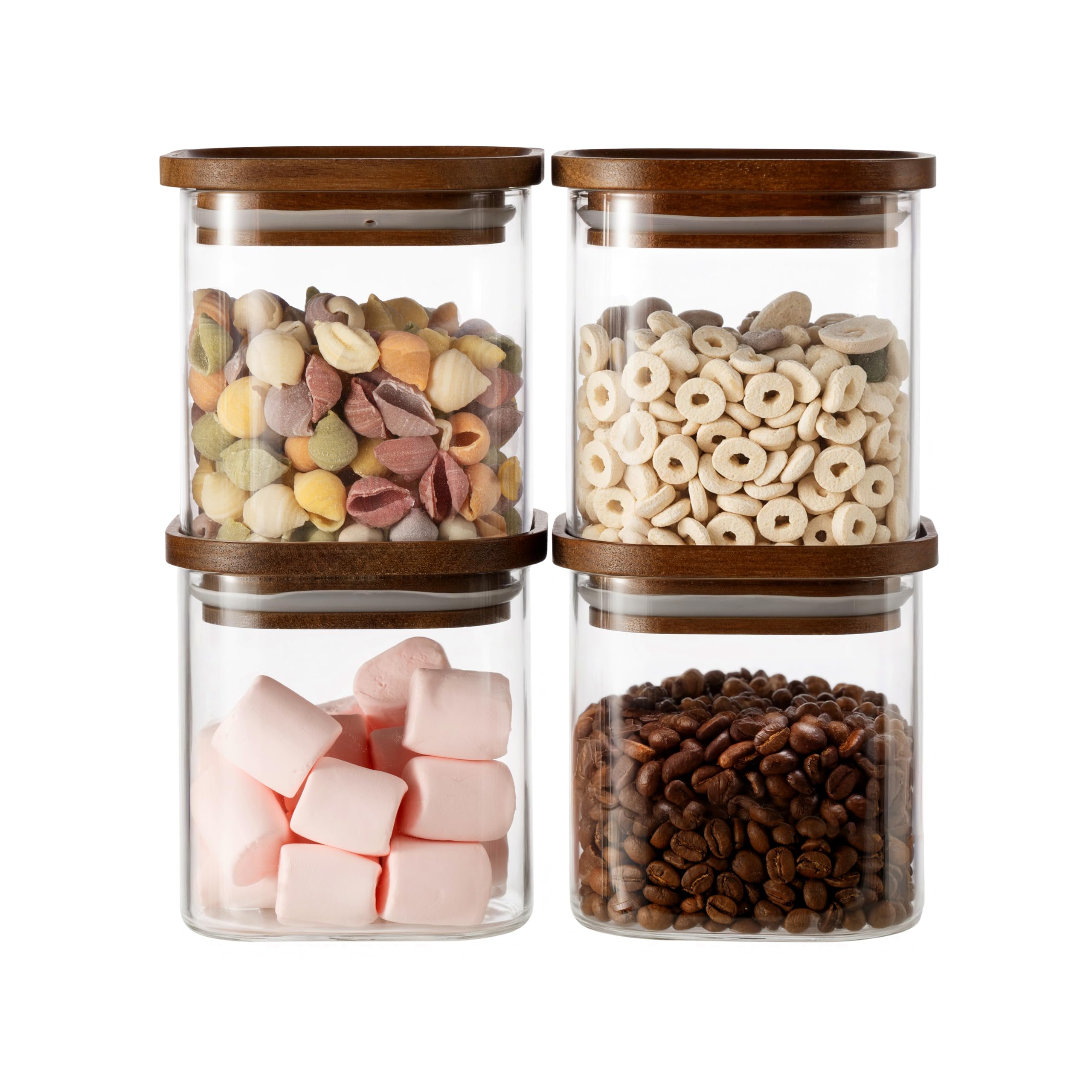 Amzeeniu Glass Storage Jars Set of 12 Storage