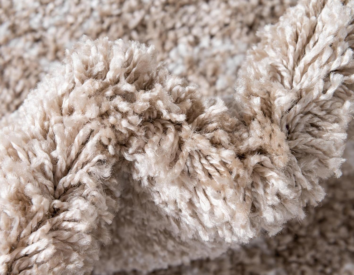 Rugs.com Moroccan Shag Collection Rug – 2' 7 x 10' Runner Taupe Shag Rug Perfect for Hallways, Entryways