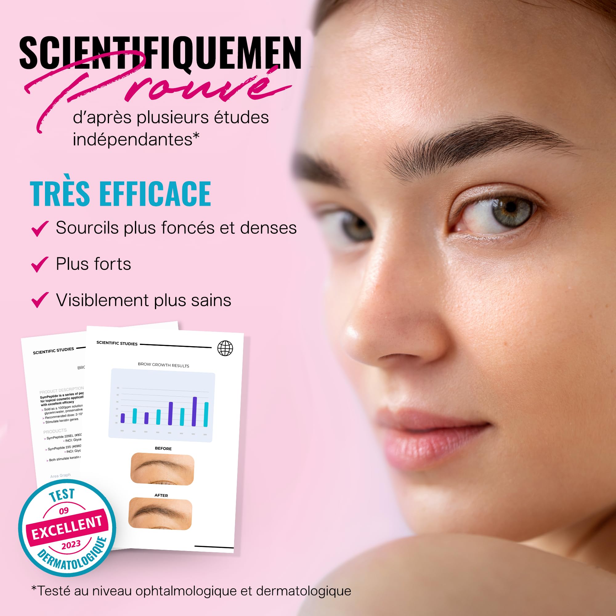 BROWCOCA!NE Sérum à sourcils pour une croissance rapide et un sourcil complet | Booster végétalien Eye-Brow by Svenja Walberg | Vainqueur du test de croissance des sourcils fabriqué en Allemagne