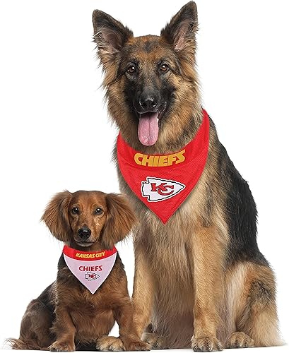 Miniatura 6 de Pets First NFL Kansas City Chiefs Cowboys TIE - Bandana reflectante de fútbol para perros, para mascotas, gatos o perros. La mejor bandana para día