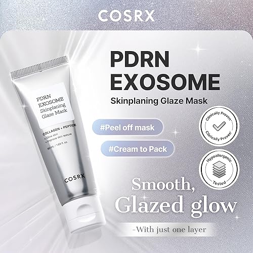 Miniatura 4 de COSRX PDRN Máscara de envoltura de esmalte de exosoma para cara con ADN de salmón PDRN, máscara nocturna fácil de despegar para piel de vidrio, 1.69