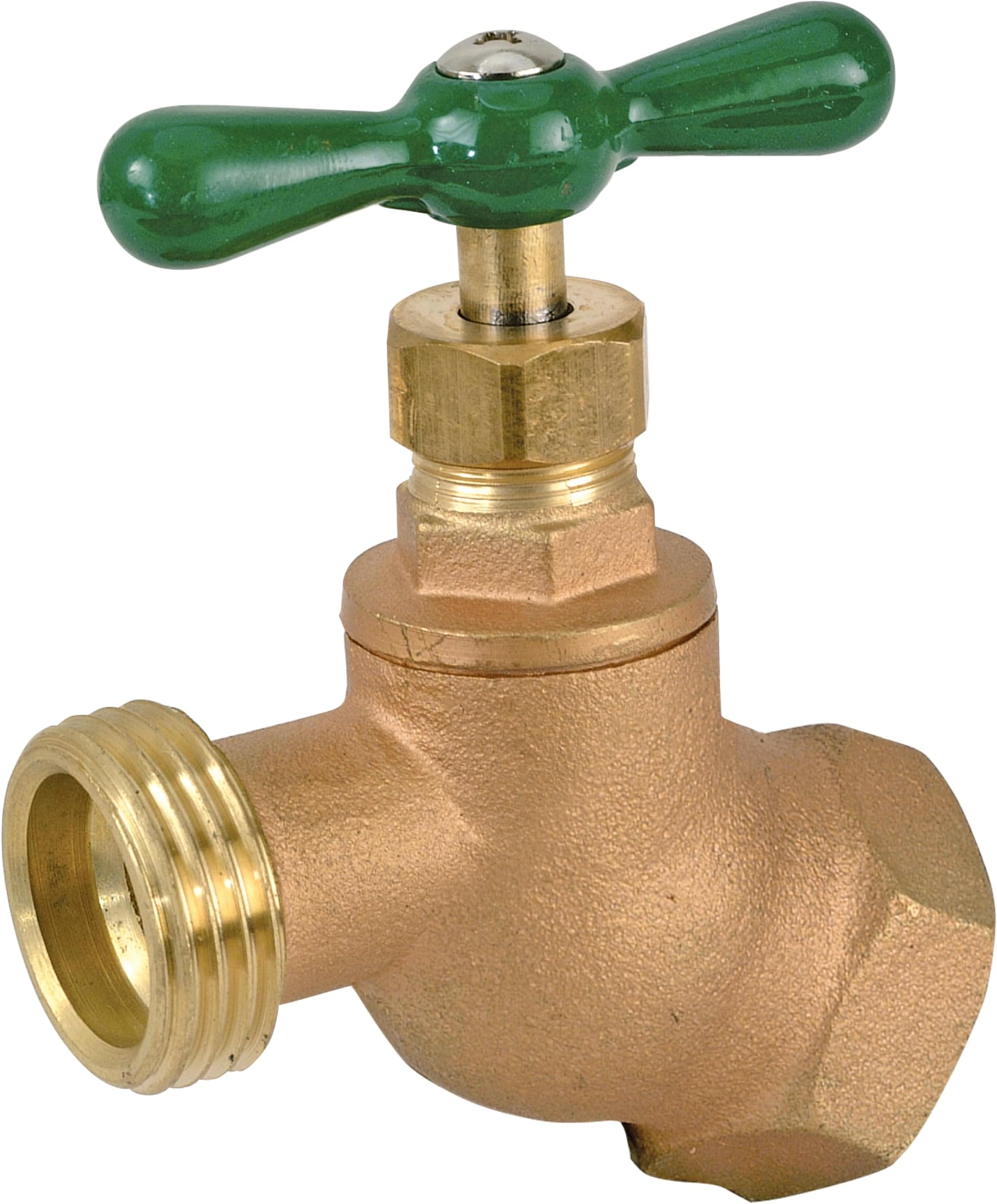 Eastman Heavy-Pattern Female No-Kink Hose Bibb, 3/4 Inch FIP Connection, Brass Plumbing Fitting, 48625
