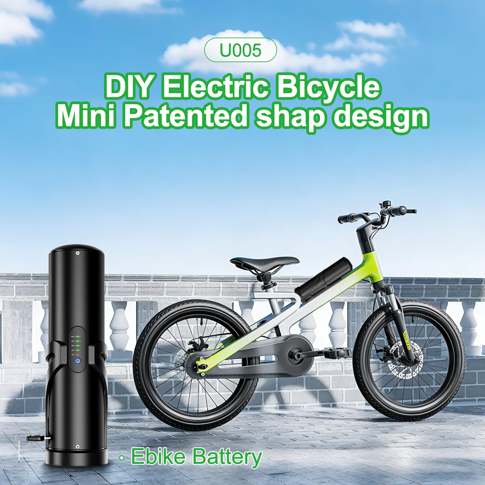 （Samsung35E/LG3500 Cell Flasche E-Bike-Akku 36 V, 250 W, 350 W, 500 W, passend für Vorder- und Hinterrad-Kit mit Bafang-Motor(S001-2/U005)