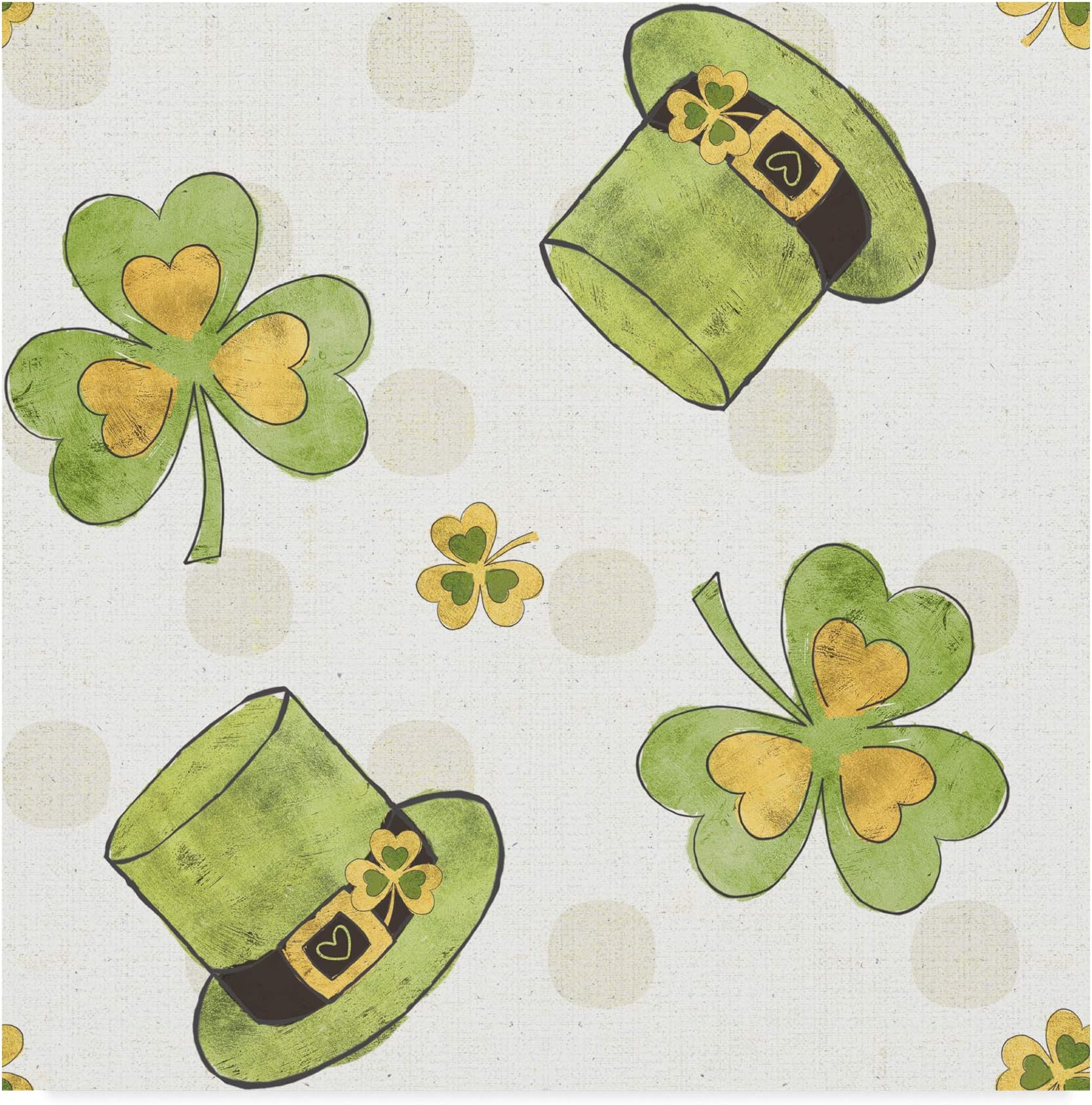 Trademark Fine Art Lucky Cuties Step 01A by Pela Studio, 35x35-Inch Fine Art, Multicolor