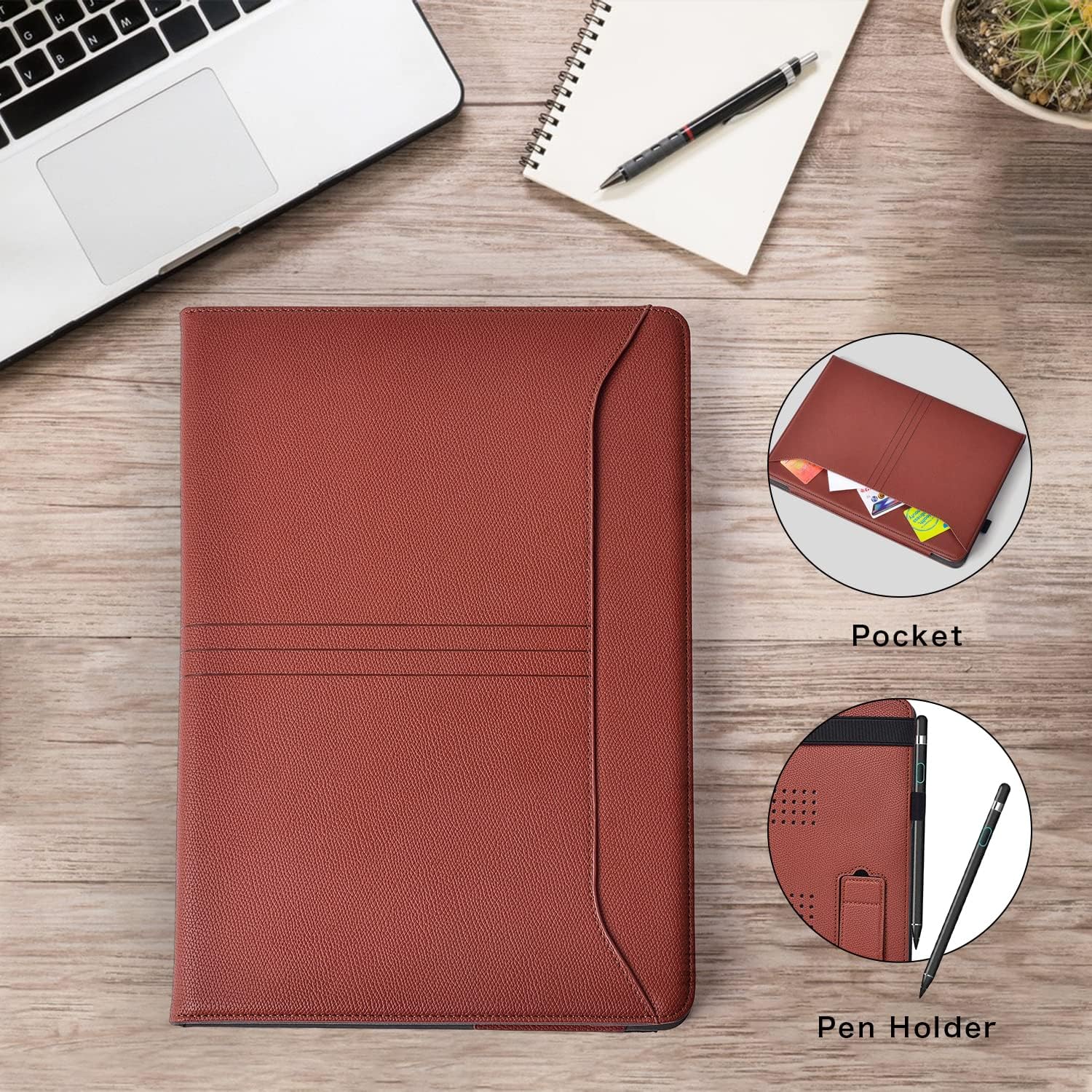TYTX Leather Case Compatible with MacBook Pro 13 Inch 2016-2021 (A1989 A1706 A1708 A2159 A2289 A2251 A2338) Laptop Sleeve Protective Folio Book Cover