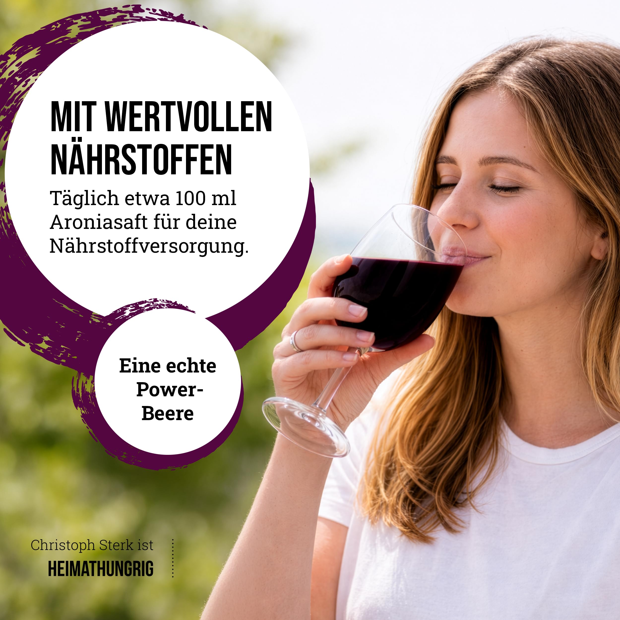 Heimathungrig - Bio Aronia Direktsaft 12x0,75L - Fruchtsaft aus 100% Aroniabeeren - naturtrüber, vegan & ungesüßt - Natürlicher Aroniasaft ohne Zuckerzusatz (Regionaler Saft aus Deutschland)