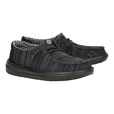 Hey Dude Kids Wally Stretch Sox (Little Kid/Big Kid) Girls Shoes Black