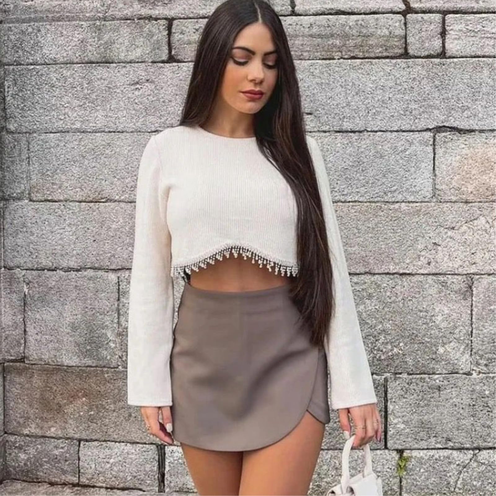 Damen Tennisrock Hohe Taille Mini Röcke Und Shorts, Modischer Sommerstil -Black-xs