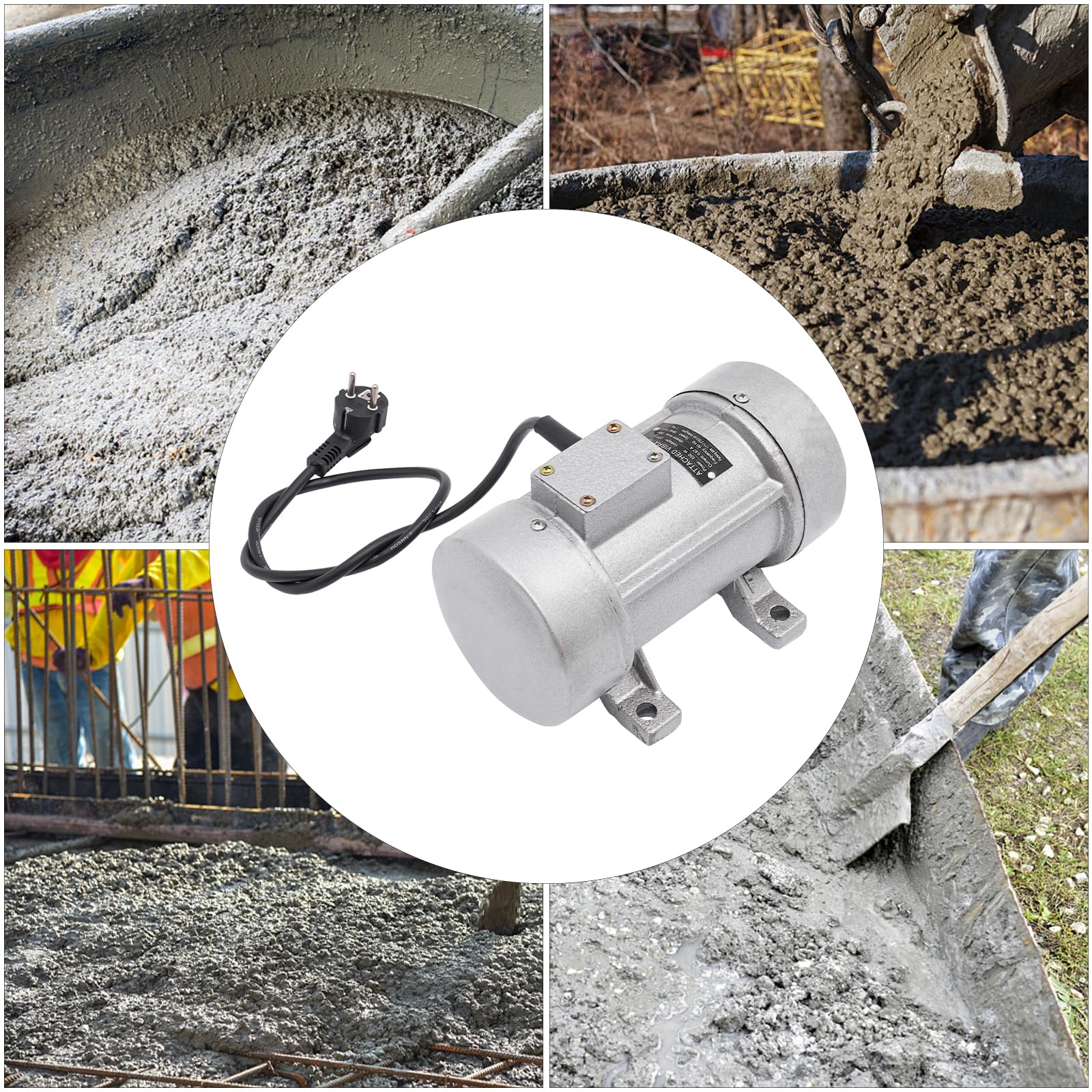 Vibrationsmotor 550W, Betonrüttler 230V – Hochleistungs Betonverdichter & Rüttelplatte mit 2840rpm Für Betonmischer, Bau, Mining, Metallurgy, Coal, Electricity