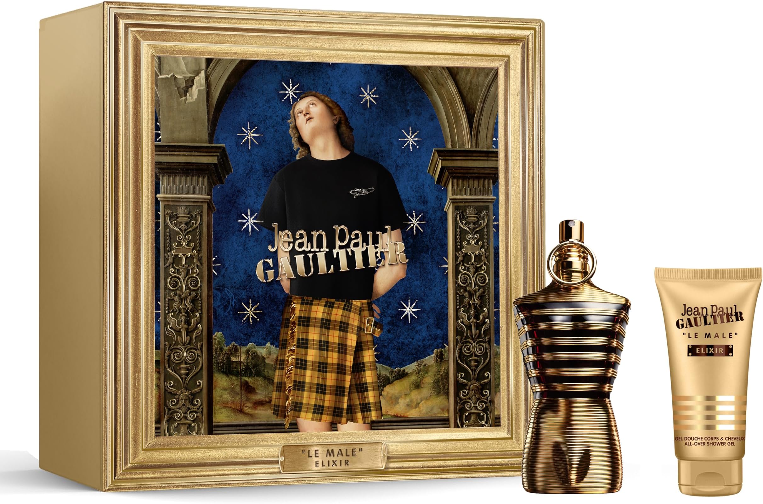 JEAN PAUL GAULTIER LE MALE ELIXIR SET 75ML EAU DE PARFUM SPRAY+10ML PARFUM+75ML SHOWER GEL - 1 SET