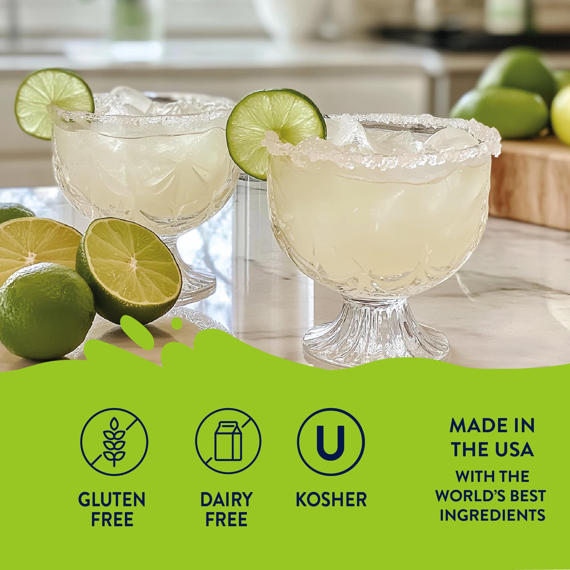 Jordan's Skinny Mixes Zuckerfreie Margarita-Mischung, aromatisierter Cocktail-Mixer, frisches Limettengetränk, kalorienarm, glutenfrei, keto-freundlich, 1