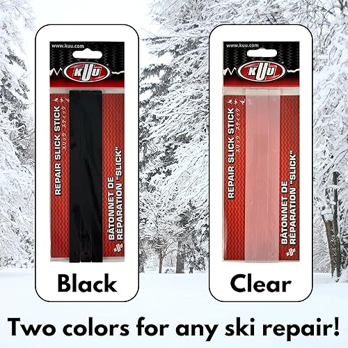 Miniatura 4 de KUU Slick Sticks - Bastones de reparación de base de esquí y snowboard transparentes P-Tex - Soldadura de base rápida y fácil para tablas de