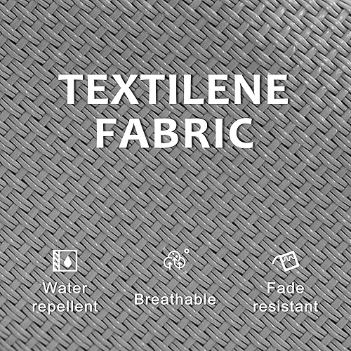 Miniatura 7 de PURPLE LEAF Juego de tumbonas para patio, 2 piezas, textileno, sillas de piscina con ruedas, silla para tomar el sol para exteriores, playa, patio,