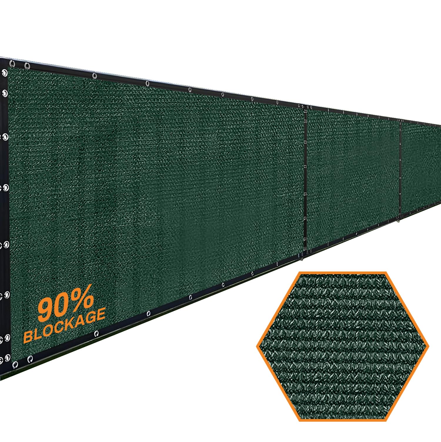 Xpose Safety Privacy Fence Screen 4’ x 50’ – Heavy Duty Green Mesh with 90% Visibility Block, UV Protection – for Garden, Yard, Nursery, Kennel, Dog Run, Greenhouse