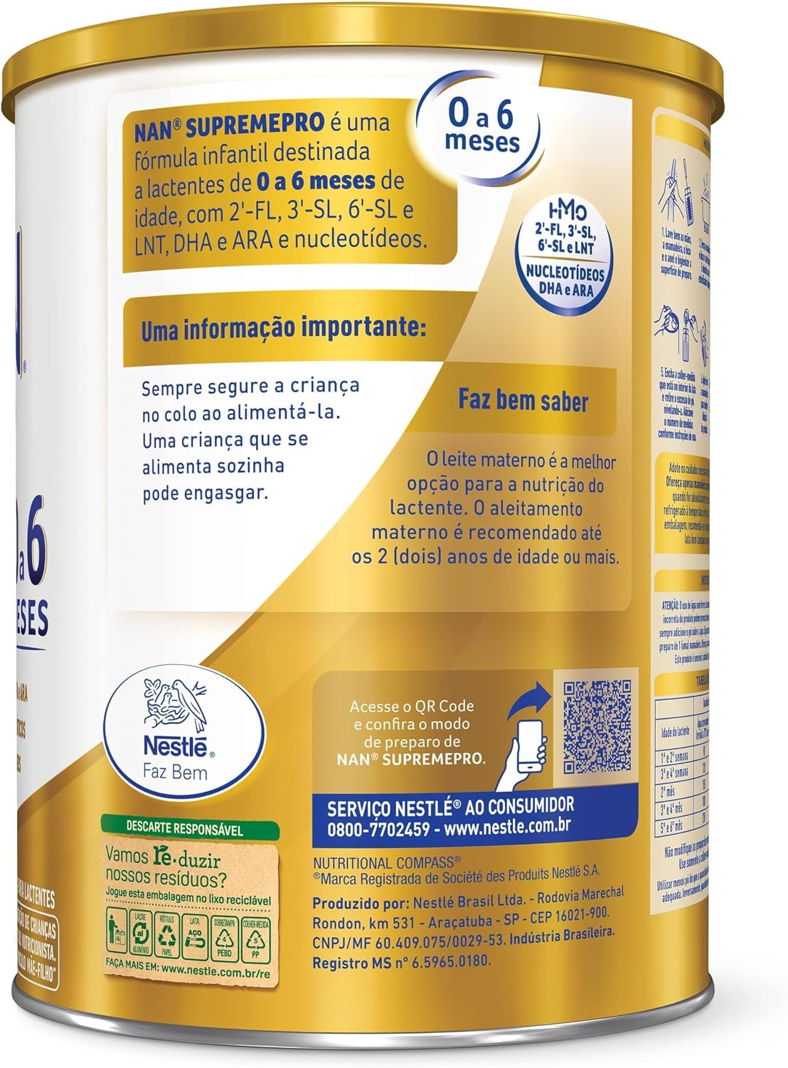 NAN Fórmula Infantil Nan Supreme 1 800G NAN Fórmula Infantil Nan Supreme 1 800G