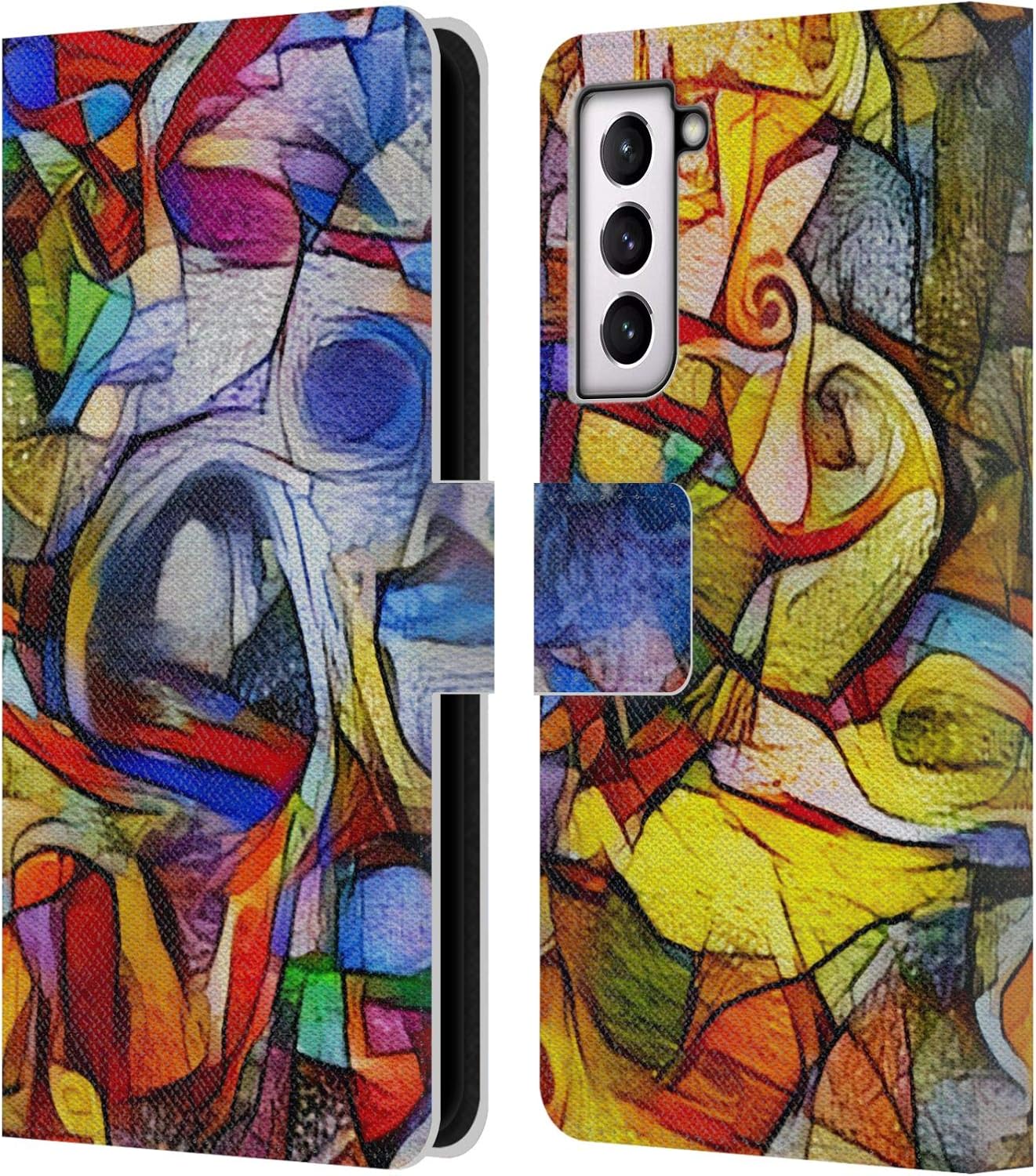 Head Case Designs Officially Licensed Cosmo18 Starry Jupiter Fantasy Leather Wallet Case Compatible with Samsung Galaxy S21 5G
