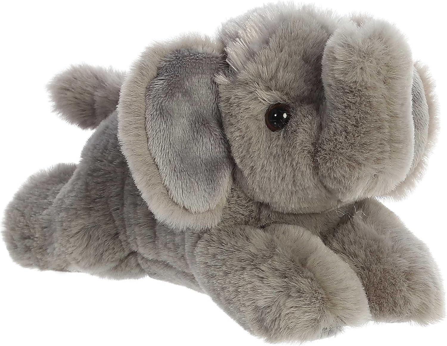 Aurora® Adorable Mini Flopsie™ Elephant Calf Stuffed Animal - Mini Companions Ready for Playful Adventures - for Kids All Ages, Toddlers, Adults, and Families - Grey 8 Inches
