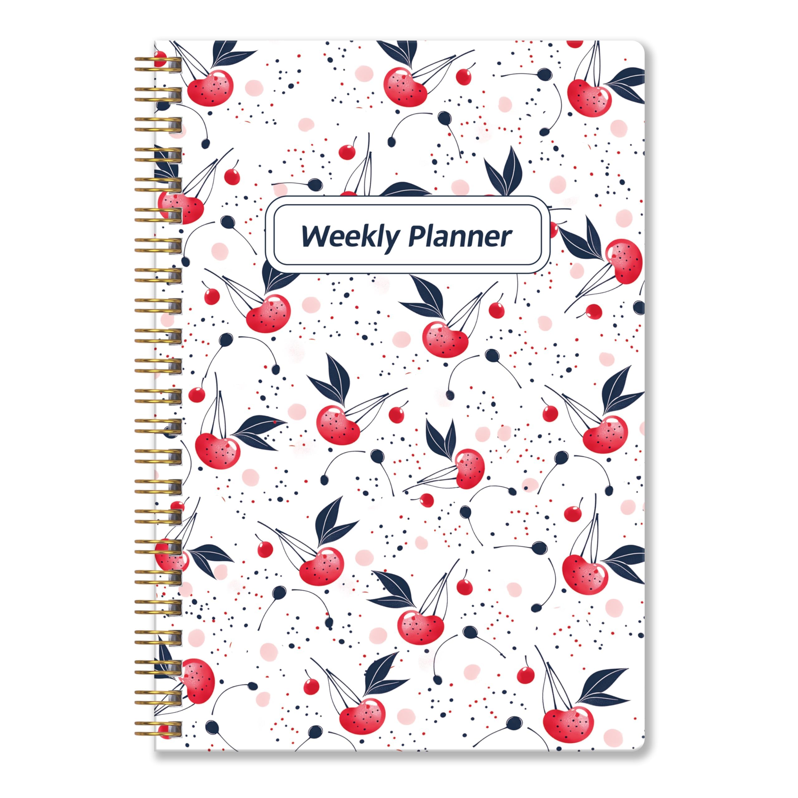 Undated Weekly Planner Notebook, A5 Planner Notebook Daily Diary,Weekly Goals with Habit Tracker 52 Weeks Planning for College Work