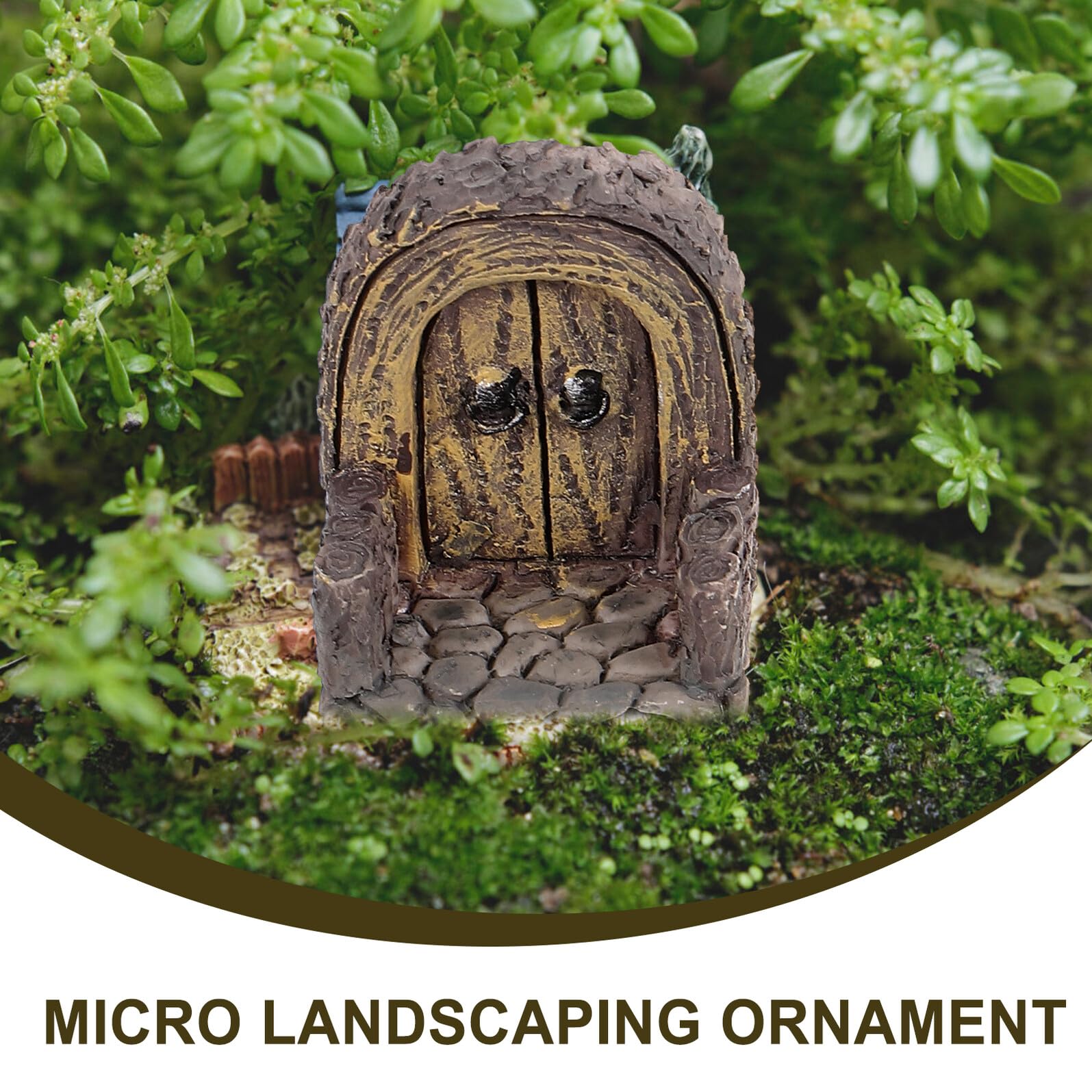Feng Shui 3 szt. Żywica miniaturowe bajkowe drzwi ogrodowe zestaw żywica miniaturowe bajkowe drzwi ogrodowe ozdoby bonsai roślina doniczkowa