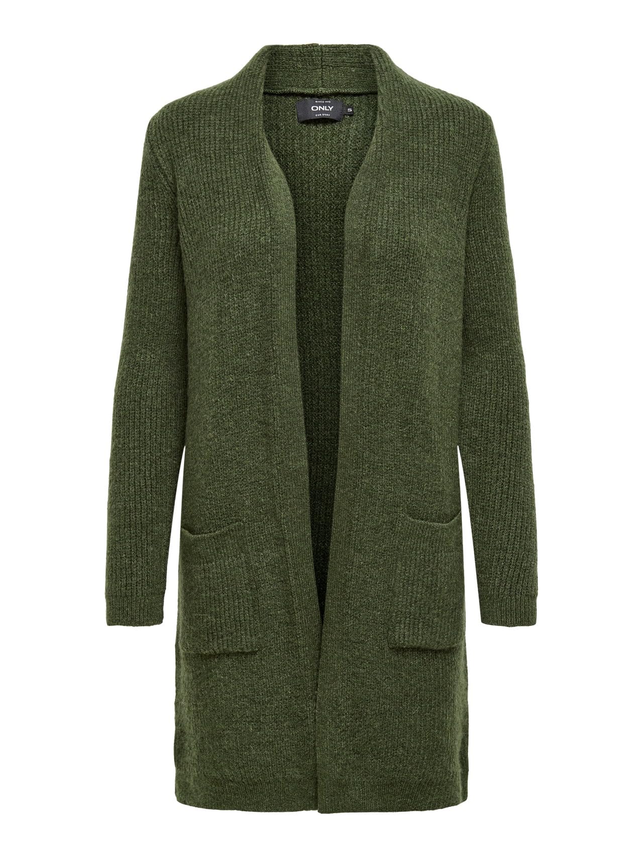 ONLY Womens Onljade L/S Knt Noos Cardigan, Deep Olive, XS UK