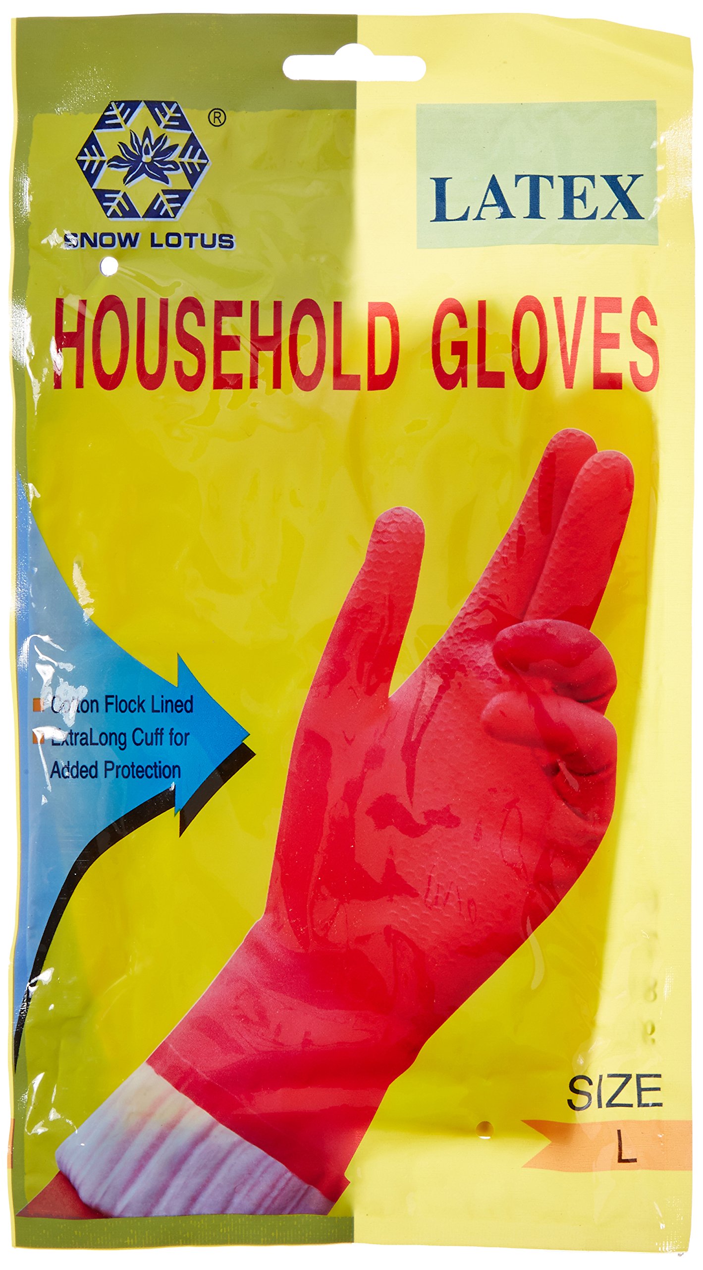 Fimco 7V70208 Chemical Glove, Black PVC, Large, 18 In. - Quantity 6