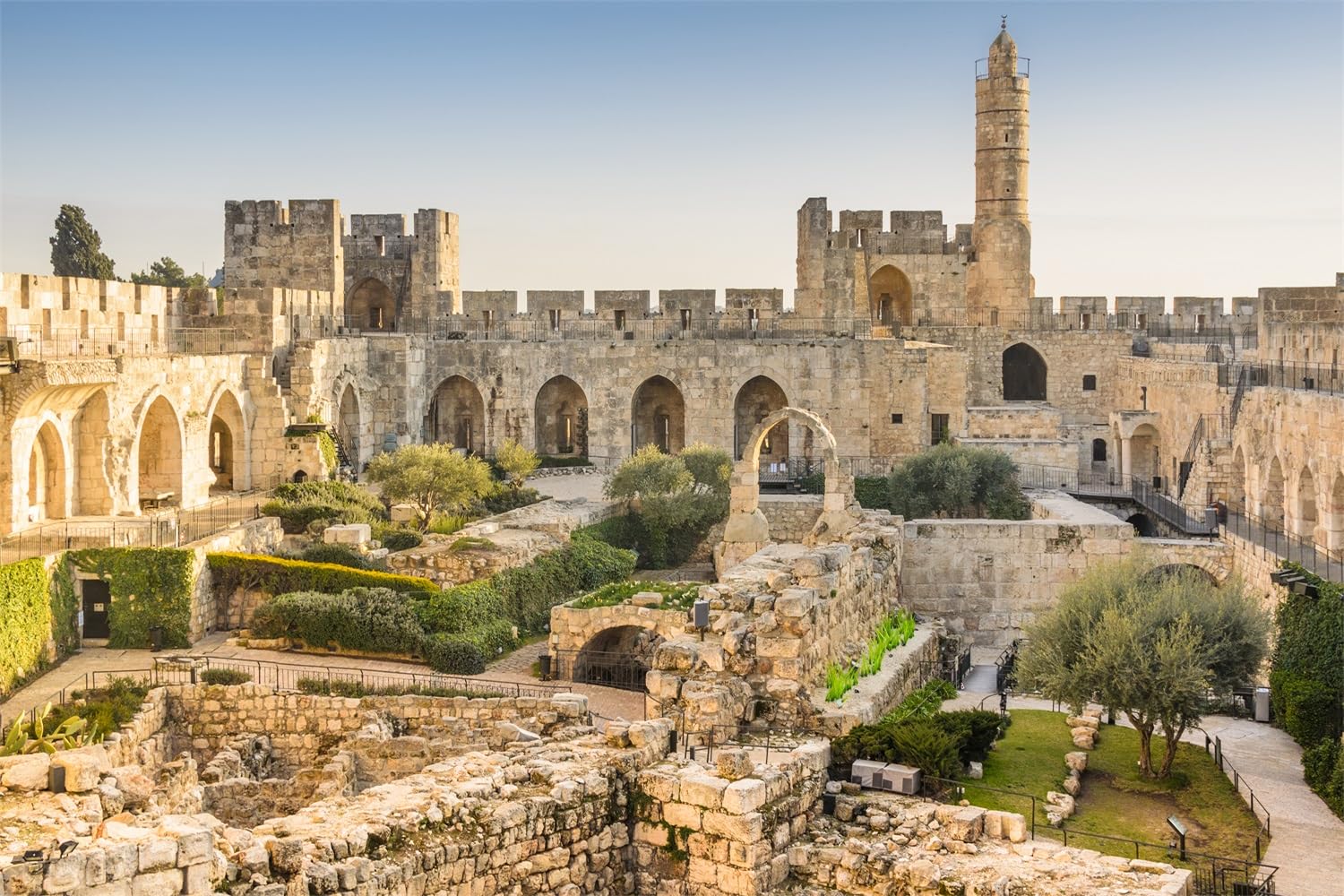 SADFA 9x6ft Ancient Ruins David Tower Backdrop Old City Israel Background Tower of David Backdrop Jerusalem Buildings Photography Backdrop Church Play