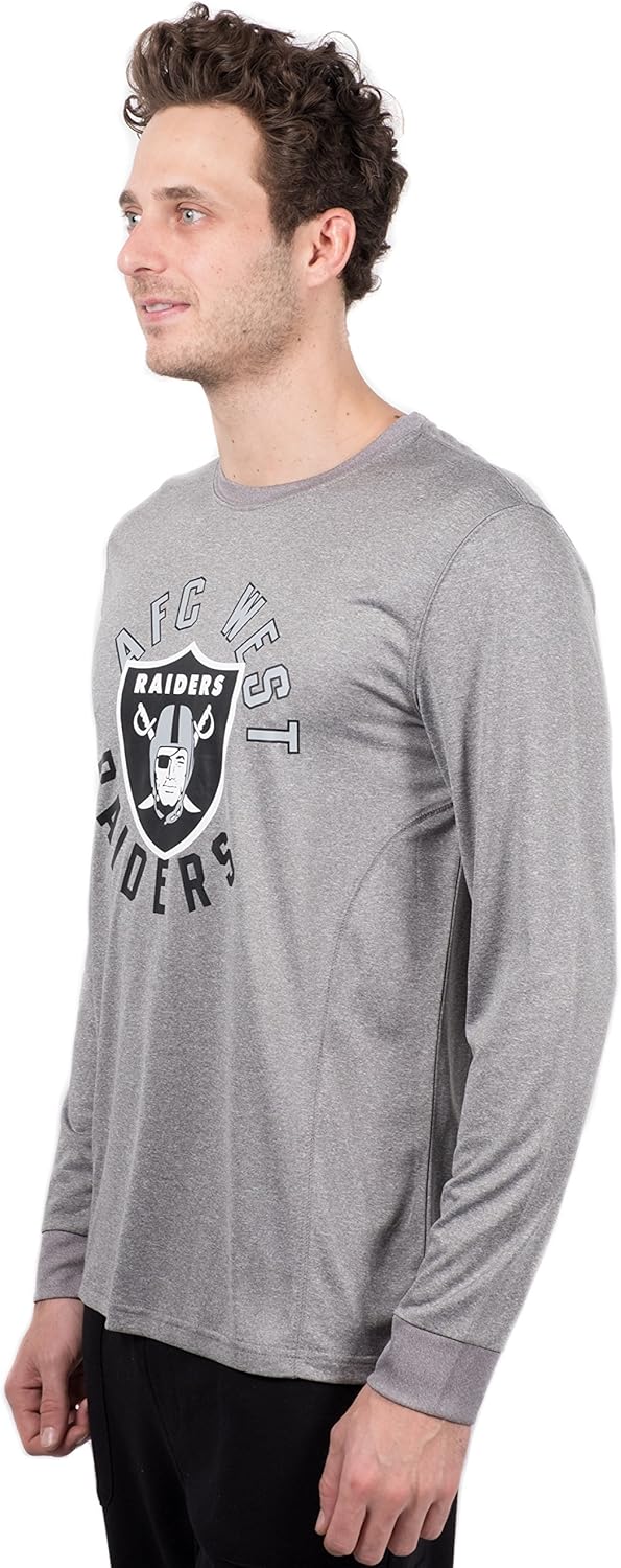 Ultra Game NFL Mens Long Sleeve Crew Neck Tee Shirt - Image 3