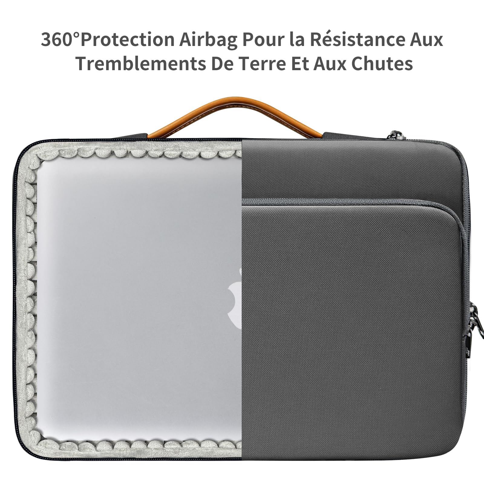 NIMOSA 15.6 Pouces Sac Ordinateur Portable Imperméable Mallette Bandoulière Porte Document Sac de Messager YKK zip Travail Université