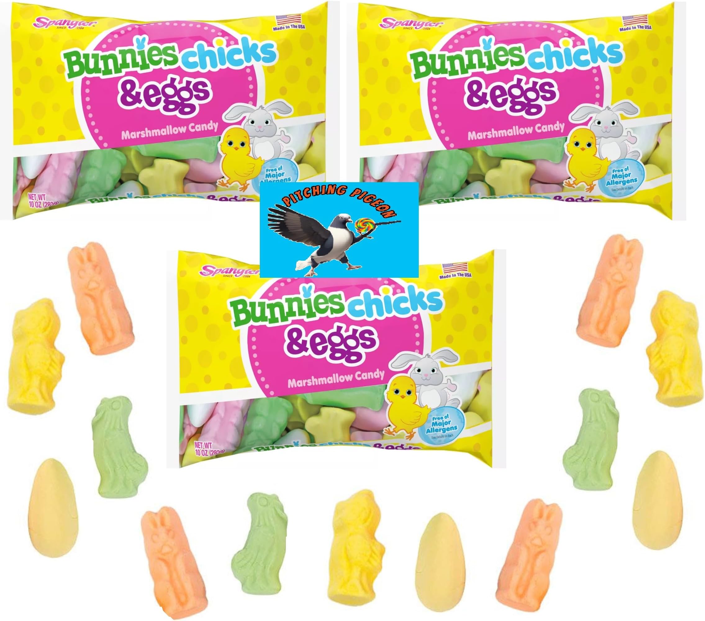 Spangler Bunnies Chicks and Eggs Marshmallow 30oz Total