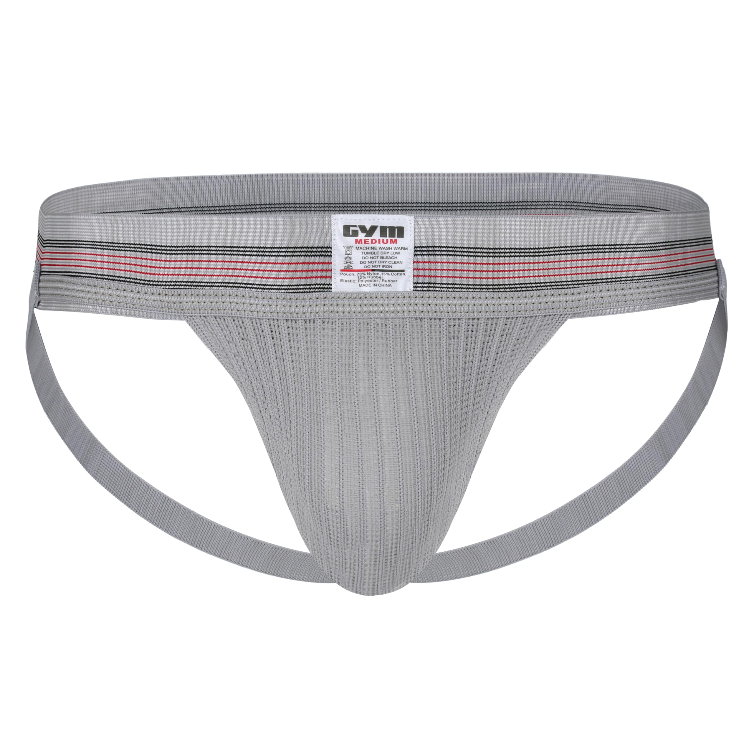 GYM mens 2" Wide Band Classic Athletic Supporter, Heather Grey, L — image 1