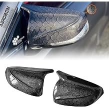 AeroBon Real Carbon Fiber Side Caps Compatible with Infiniti 2014-2024 Q50 Q50S, 2017-2023 Q60 Q60S Mirror Caps Replacement Style Honeycomb Weave