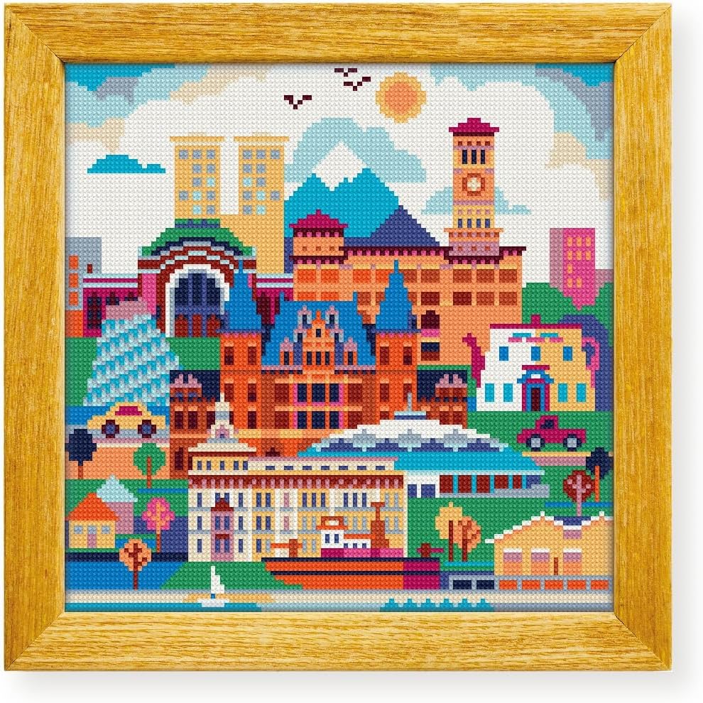 Awesome Pattern Studio Tacoma Washington USA DS265, Diamond Painting Kit, Diamond Art Kits for Adults, Full Drill 5D Diamond Dots Kits. All Items Included.