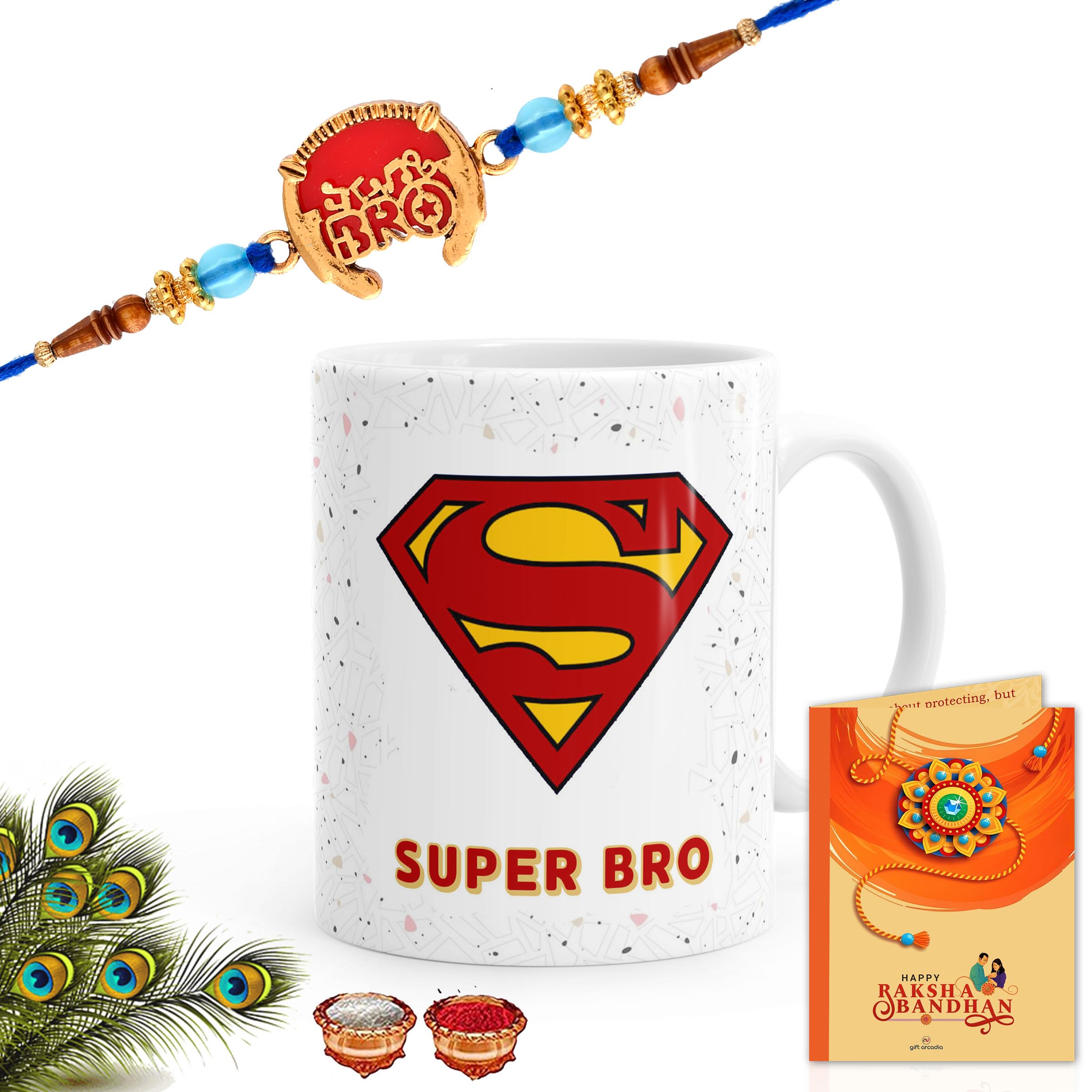 Gift Arcadia Rakhi for Little Brother, Coffee Mugs for Kids 330 ml, Rakhi for bro, Rakhi for Kids Brother with Gift Set, Cup, Rakhi Gifts, Ceramic Mug (Kid-5) (B0D9C9J3CQ) Amazon Price History, Amazon Price Tracker