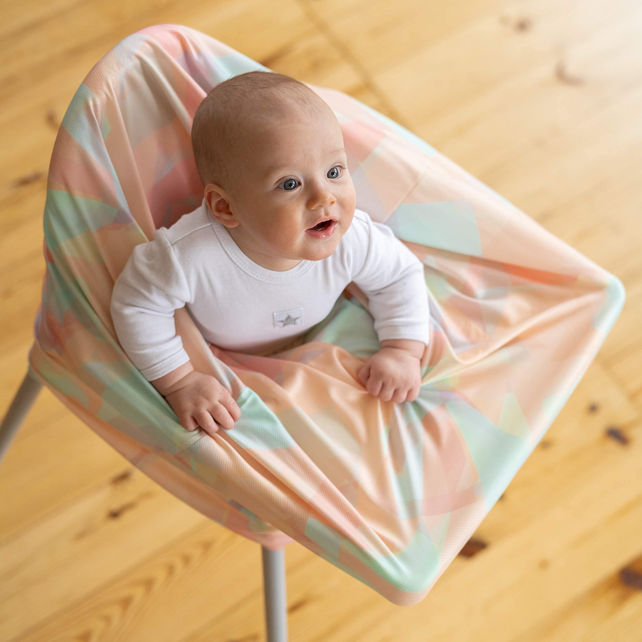 Manta de lactancia NatureBond | La manta de algodón más transpirable y segura | Multiusos: Dosel para silla de coche para bebé, cubierta para trona, bufanda, cobertor para carriola (Sunset Orange)