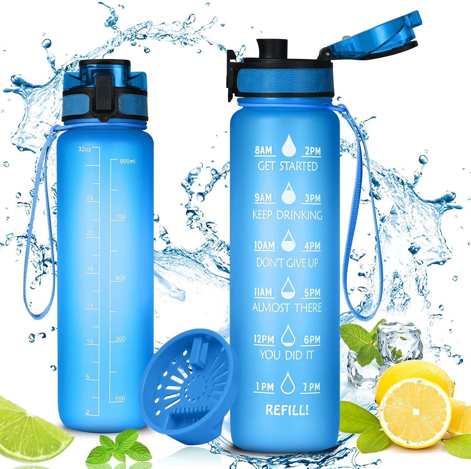 flintronic 1000ml Leakproof Best Sports Water Bottle Leak Proof