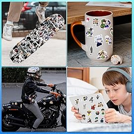 Arme Large Anime Stickers Mixed Pack,600Pcs Mixed with Classic Anime Theme Sticker Pack,Vinyl Waterproof Stickers and Decals for Bottles, Laptops, Skateboards&Notebooks, Sticker for Adults&Kids&Teens
