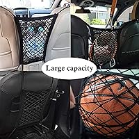 Vista 2 de Barrera universal para perro para automóvil, red de barrera para asiento de automóvil y bolsa de almacenamiento, barrera de malla resistente a