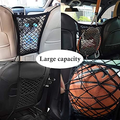 Miniatura 4 de Barrera universal para perro para automóvil, red de barrera para asiento de automóvil y bolsa de almacenamiento, barrera de malla resistente a