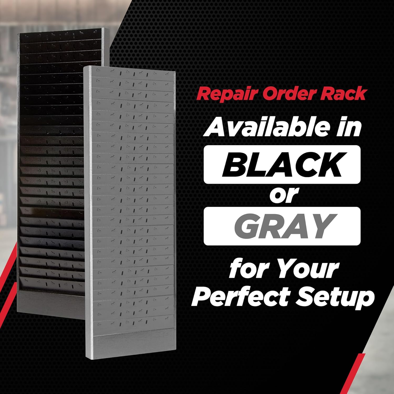 PROLific Automotive Products CHAMP Repair Order Rack, 12-Pocket Wall Mount Organizer, Heavy-Duty Alloy Steel, Powder Coated, Ideal for Auto Workshops and Garages - Gray